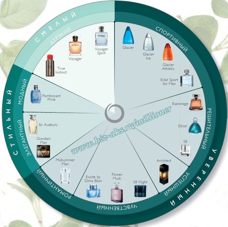 диаграмма ароматов для мужчин, как выбрать парфюм