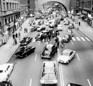 Стокгольм, 1967. Швеция переходит на правостороннее движение